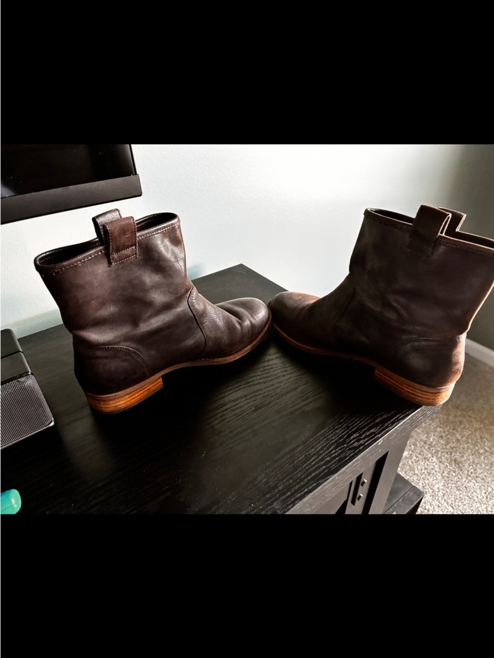 Sole Society Brown Leather Ankle Booties 7 - Picture 7 of 10